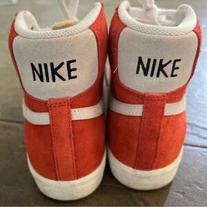 Size 8.5- Nike Blazer Mid 77 Suede Habanero Red Orange White Used No Box Shoes